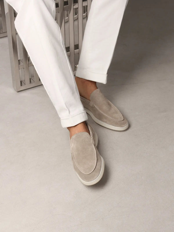 Light Beige Loafers – Luxurious Suede Loafers Maseer