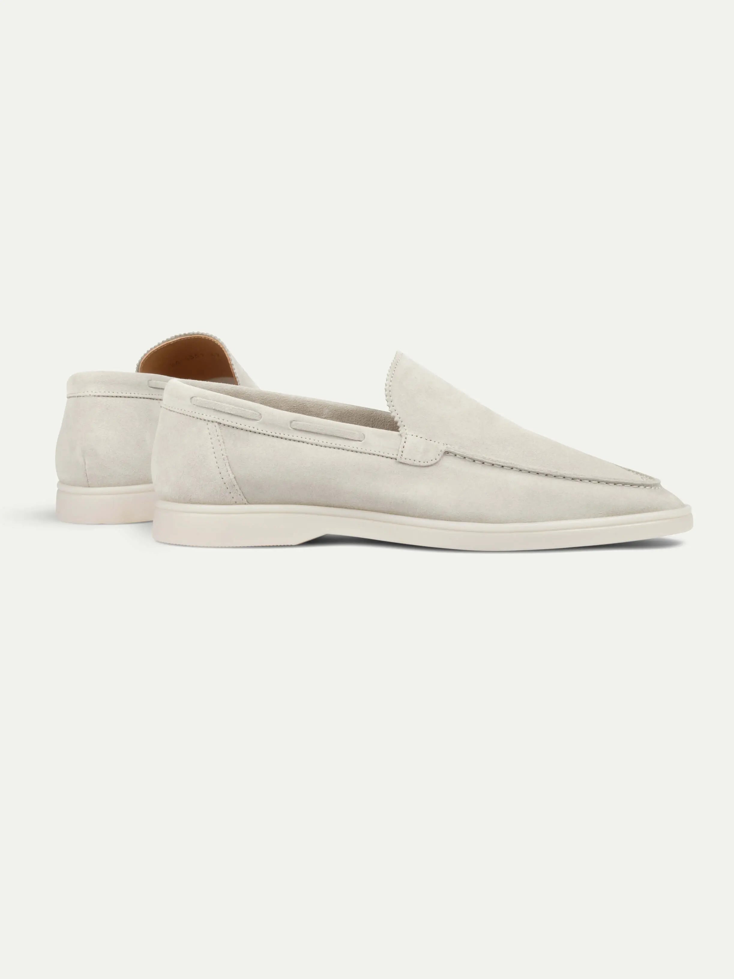 Light Grey Loafers – Elegant Suede Loafers Maseer