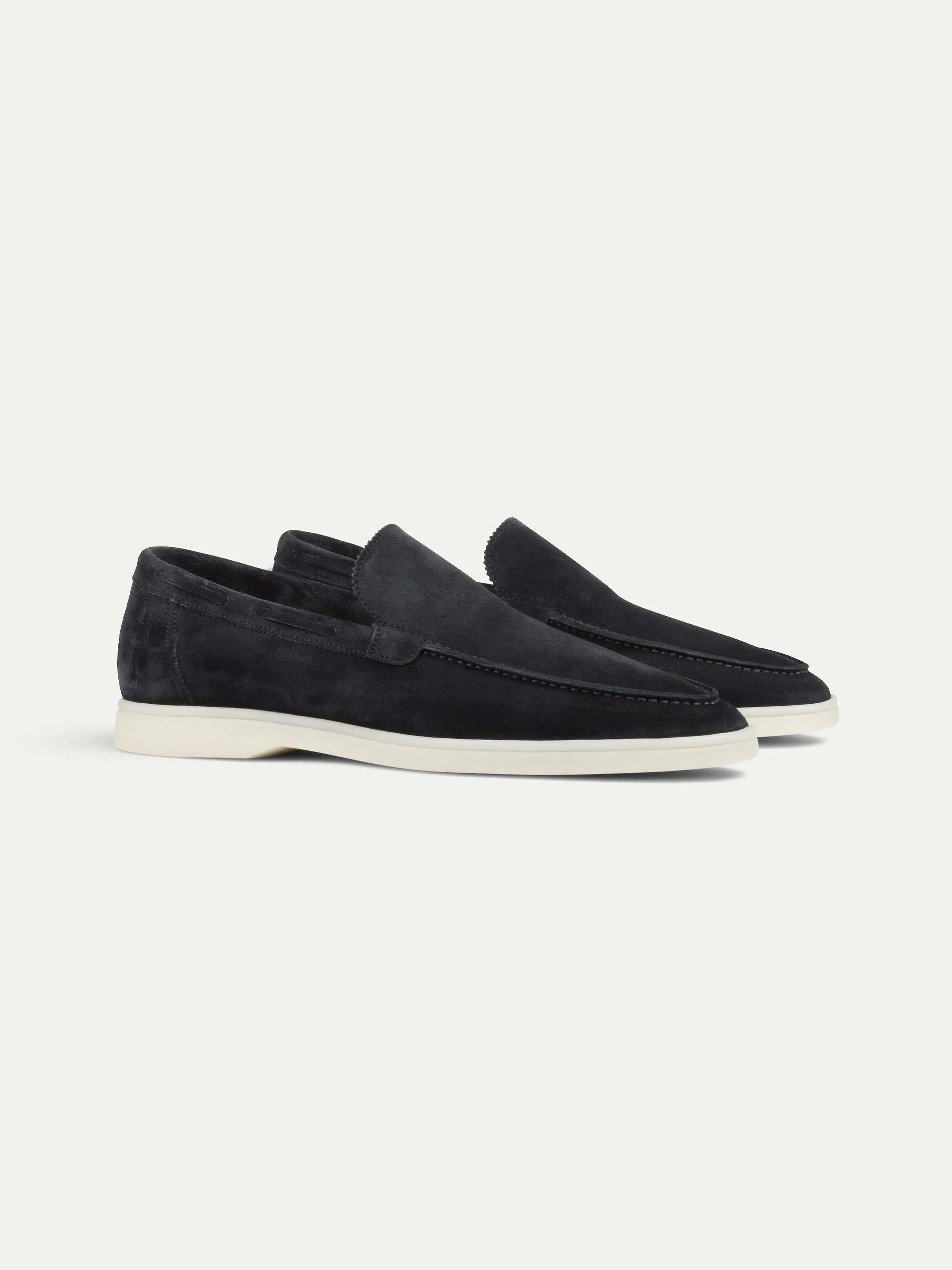 Dark Navy Loafers – Premium Suede Loafers Maseer