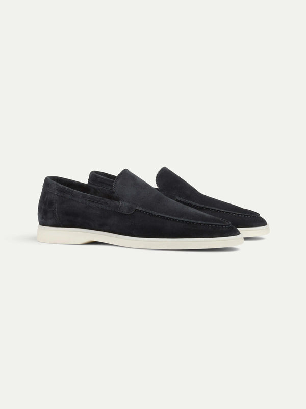 Dark Navy Loafers – Premium Suede Loafers Maseer