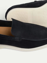 Dark Navy Loafers – Premium Suede Loafers Maseer