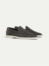 Dark Grey Loafers – Elegant Suede Loafers Maseer