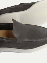 Dark Grey Loafers – Elegant Suede Loafers Maseer