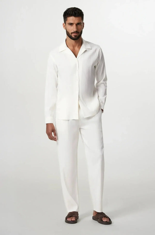 Porcelain Overhemd – Lightweight Linen Shirt Maseer
